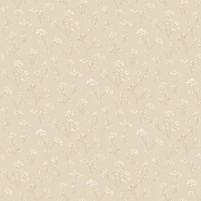 media image for sample flowers beige wallpaper from the miniatures 2 collection by galerie wallcoverings 1 274