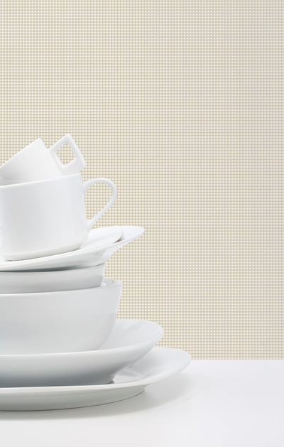 product image for Checked Beige Wallpaper from the Miniatures 2 Collection by Galerie Wallcoverings 29