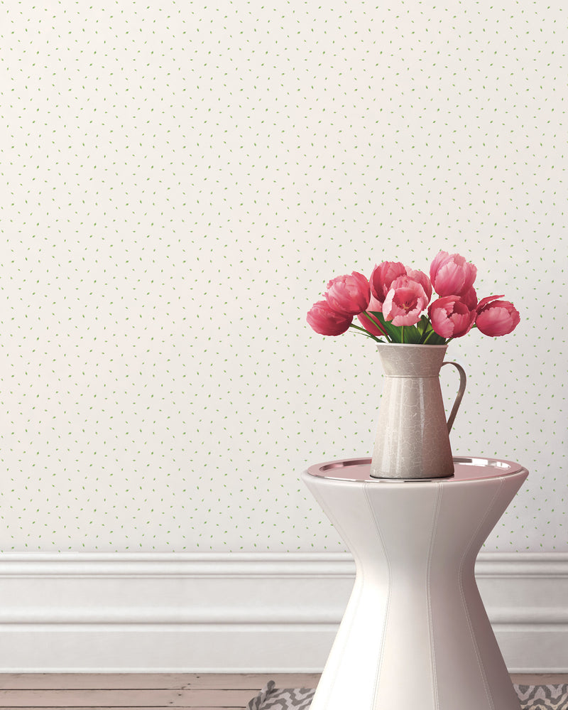 media image for Polka Dot Leaves Yellow Wallpaper from the Miniatures 2 Collection by Galerie Wallcoverings 267