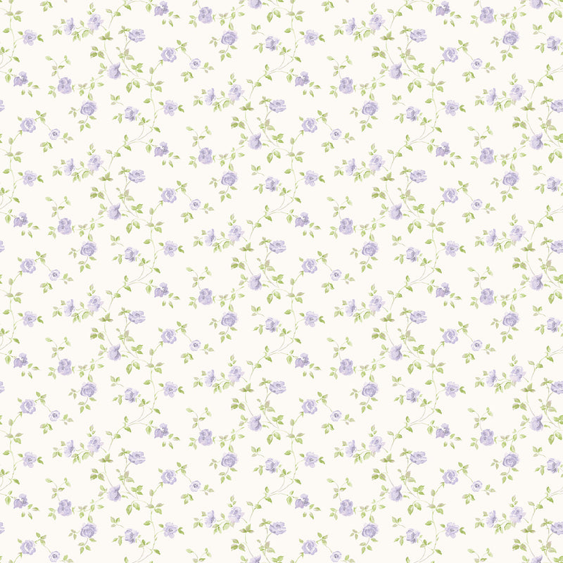 media image for sample floral purple green wallpaper from the miniatures 2 collection by galerie wallcoverings 1 248