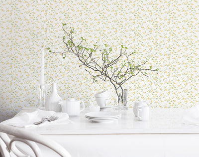 product image for Floral Yellow/Green Wallpaper from the Miniatures 2 Collection by Galerie Wallcoverings 70
