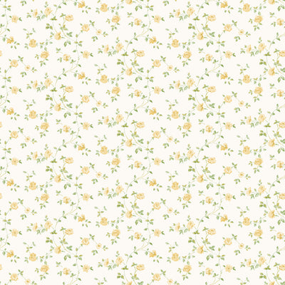 product image of Floral Yellow/Green Wallpaper from the Miniatures 2 Collection by Galerie Wallcoverings 598