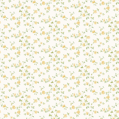 product image of Floral Yellow/Green Wallpaper from the Miniatures 2 Collection by Galerie Wallcoverings 533