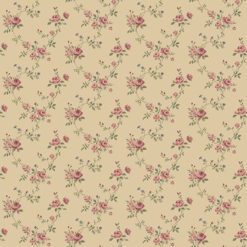 media image for sample floral trail red green wallpaper from the miniatures 2 collection by galerie wallcoverings 1 291