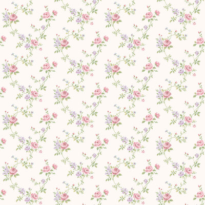 product image of Floral Trail Pink Multi Wallpaper from the Miniatures 2 Collection by Galerie Wallcoverings 564
