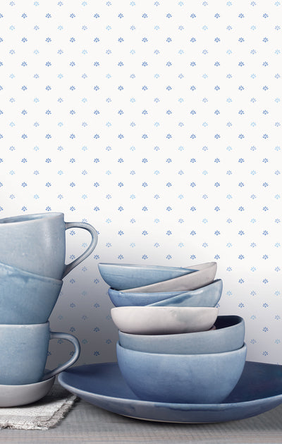product image for Tiny Motif Blue Wallpaper from the Miniatures 2 Collection by Galerie Wallcoverings 22