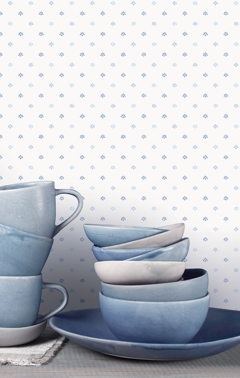 media image for Tiny Motif Blue Wallpaper from the Miniatures 2 Collection by Galerie Wallcoverings 25
