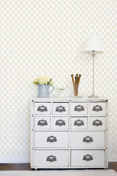 product image for Trellis Red/Green Wallpaper from the Miniatures 2 Collection by Galerie Wallcovering 57