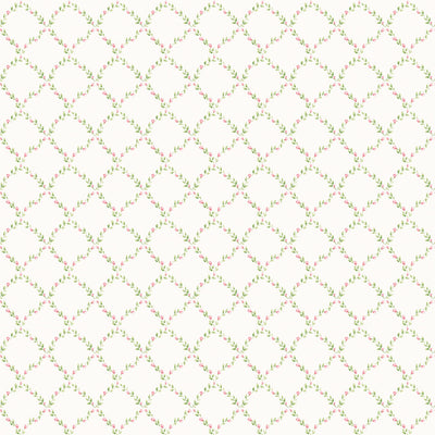 product image of Trellis Red/Green Wallpaper from the Miniatures 2 Collection by Galerie Wallcovering 580