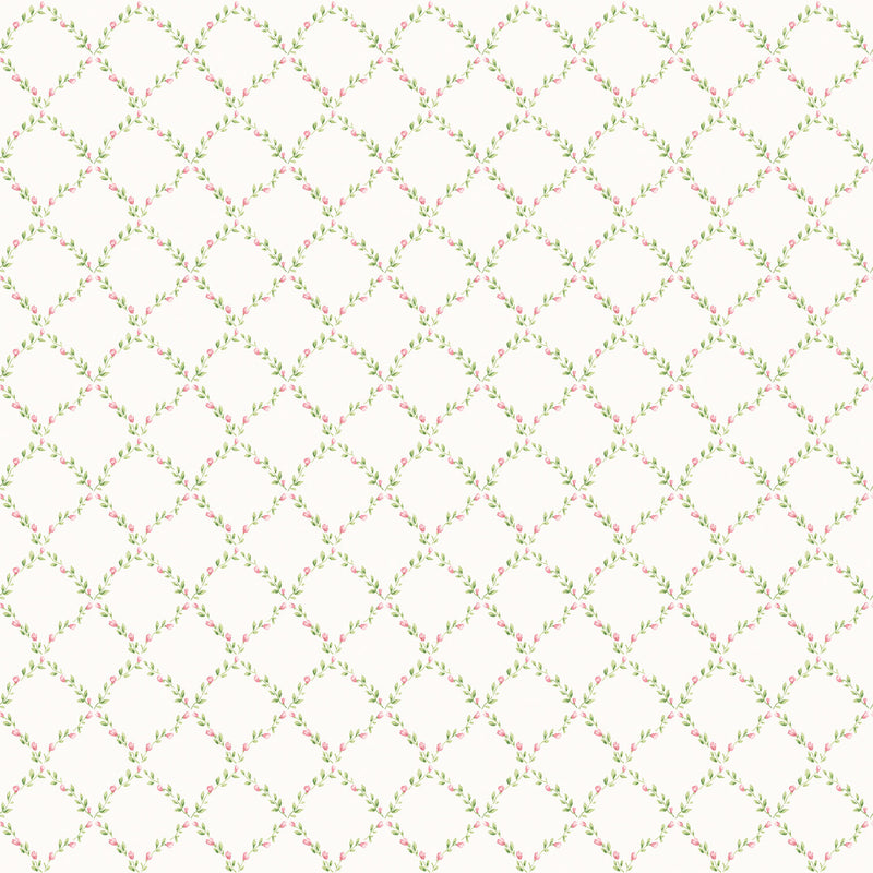 media image for Trellis Red/Green Wallpaper from the Miniatures 2 Collection by Galerie Wallcovering 247