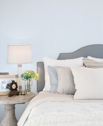 product image for Striped Blue/White Wallpaper from the Miniatures 2 Collection by Galerie Wallcoverings 22