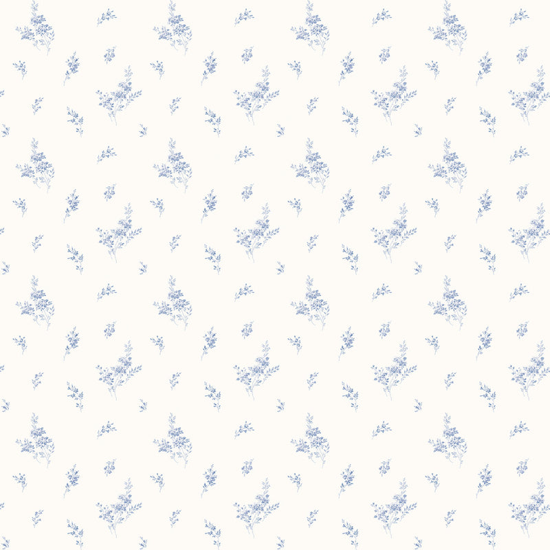 media image for Tiny Roses Blue Wallpaper from the Miniatures 2 Collection by Galerie Wallcoverings 295