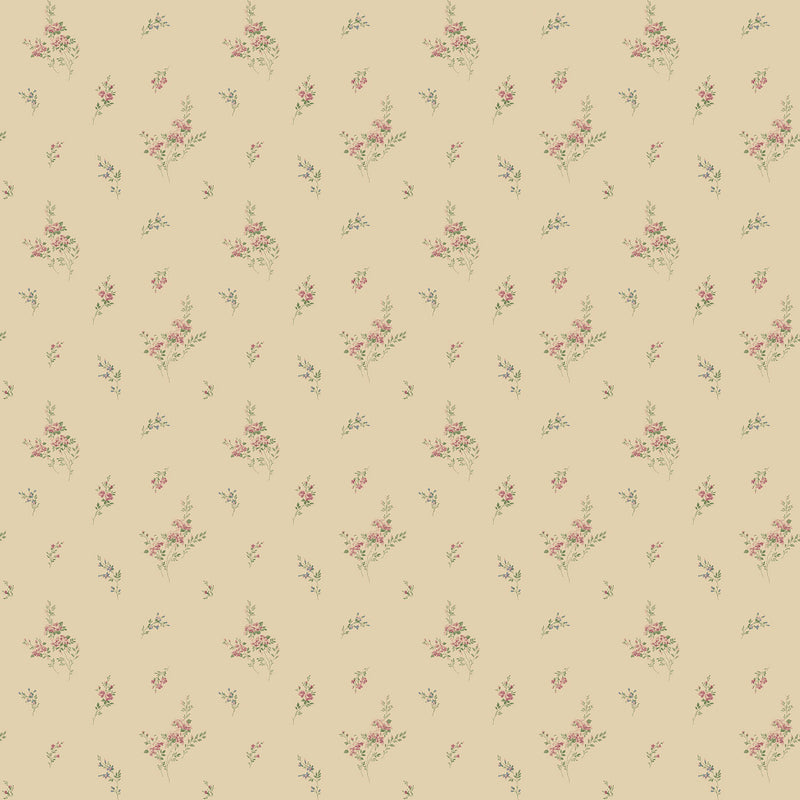 media image for sample tiny roses pink wallpaper from the miniatures 2 collection by galerie wallcoverings 1 259