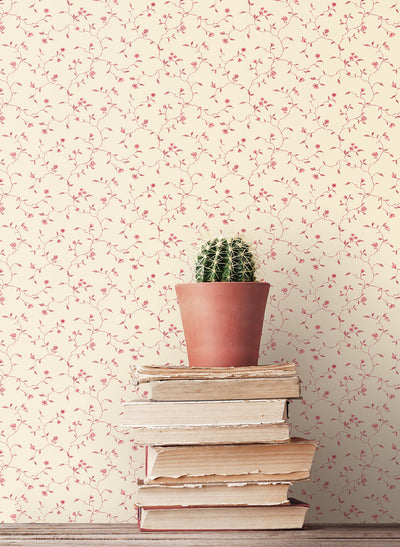 product image for Floral Vines Red Wallpaper from the Miniatures 2 Collection by Galerie Wallcoverings 89