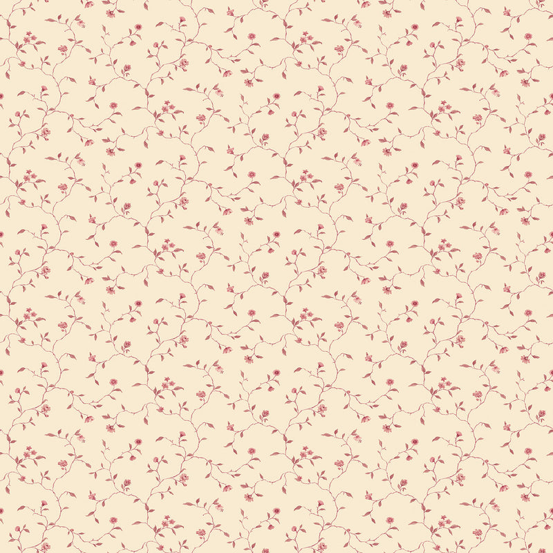 media image for Floral Vines Red Wallpaper from the Miniatures 2 Collection by Galerie Wallcoverings 217