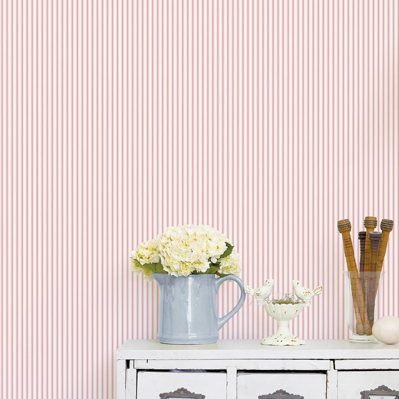 media image for Striped Pink Wallpaper from the Miniatures 2 Collection by Galerie Wallcoverings 257