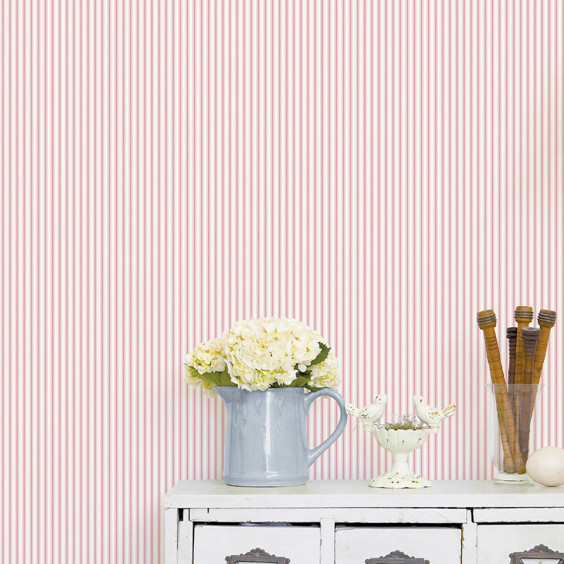 media image for Striped Pink Wallpaper from the Miniatures 2 Collection by Galerie Wallcoverings 289