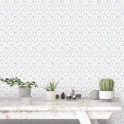 product image for Trellis Vines Blue Wallpaper from the Miniatures 2 Collection by Galerie Wallcoverings 50
