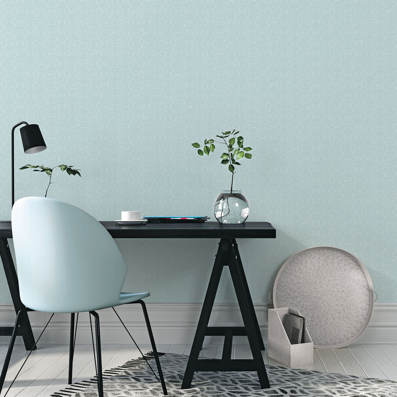 media image for Hextex Aqua Wallpaper from the Atmosphere Collection by Galerie Wallcoverings 225