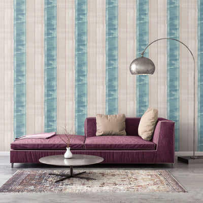 product image of Sublime Stripe Turquoise/Magenta Wallpaper from the Atmosphere Collection by Galerie Wallcoverings 539