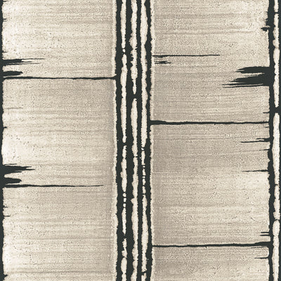 product image of Bark Stripe Wallpaper in Taupe, Black from the Bazaar Collection by Galerie Wallcoverings 592