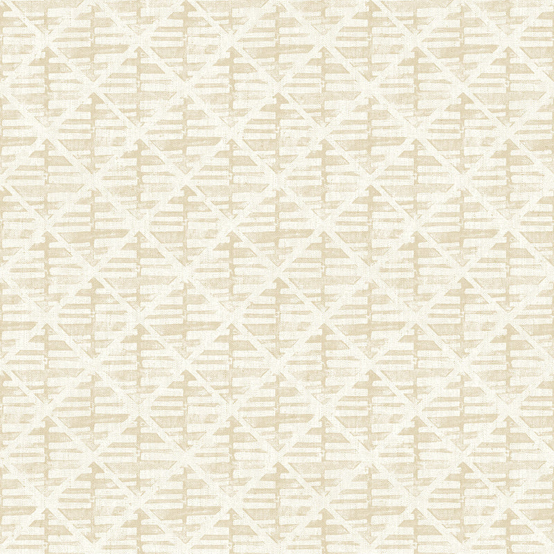 media image for Block Print Wallpaper in Beige from the Bazaar Collection by Galerie Wallcoverings 260