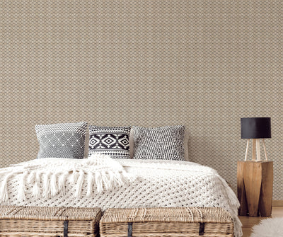 product image for Boho Beehive Wallpaper in Tan, Black from the Bazaar Collection by Galerie Wallcoverings 85