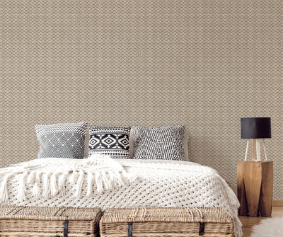 product image for Boho Beehive Wallpaper in Tan, Black from the Bazaar Collection by Galerie Wallcoverings 86