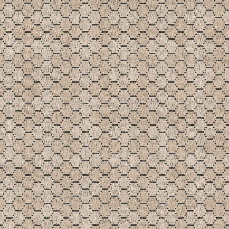 media image for Boho Beehive Wallpaper in Tan, Black from the Bazaar Collection by Galerie Wallcoverings 219