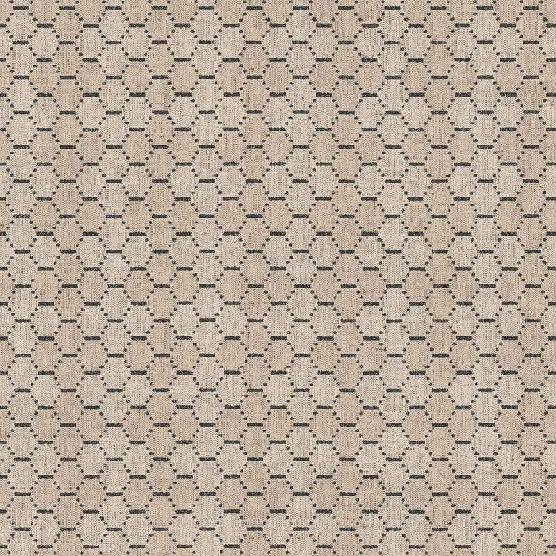 media image for Boho Beehive Wallpaper in Tan, Black from the Bazaar Collection by Galerie Wallcoverings 268