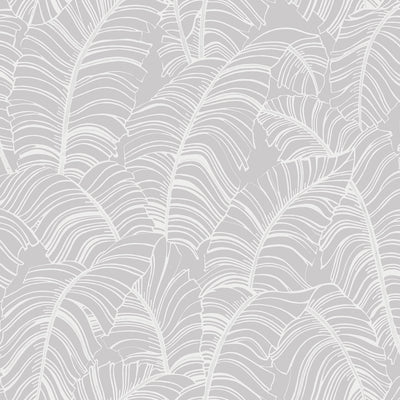 product image of Broadleaf Wallpaper in Light Grey from the Bazaar Collection by Galerie Wallcoverings 580
