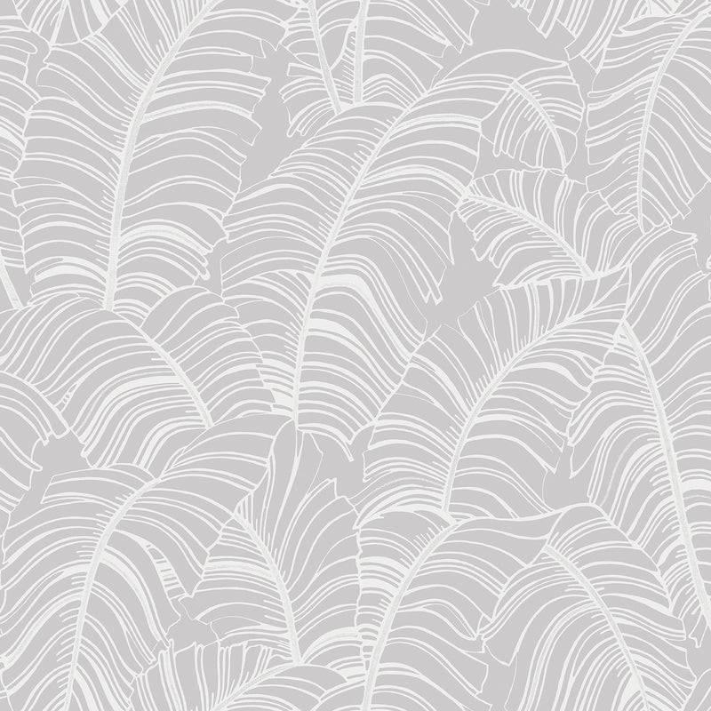 media image for Broadleaf Wallpaper in Light Grey from the Bazaar Collection by Galerie Wallcoverings 219
