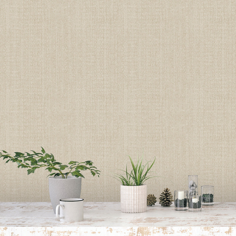 media image for Moss Stripe Wallpaper in Beige from the Bazaar Collection by Galerie Wallcoverings 289