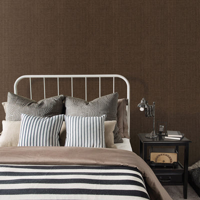 product image for Moss Stripe Wallpaper in Dark Brown from the Bazaar Collection by Galerie Wallcoverings 25