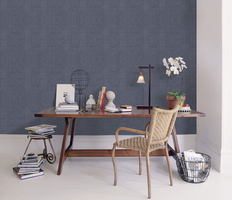 media image for Moss Stripe Wallpaper in Navy from the Bazaar Collection by Galerie Wallcoverings 229