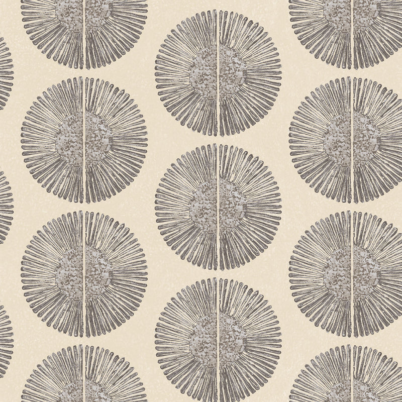 media image for sample soleil wallpaper in beige charcoal from the bazaar collection by galerie wallcoverings 1 271