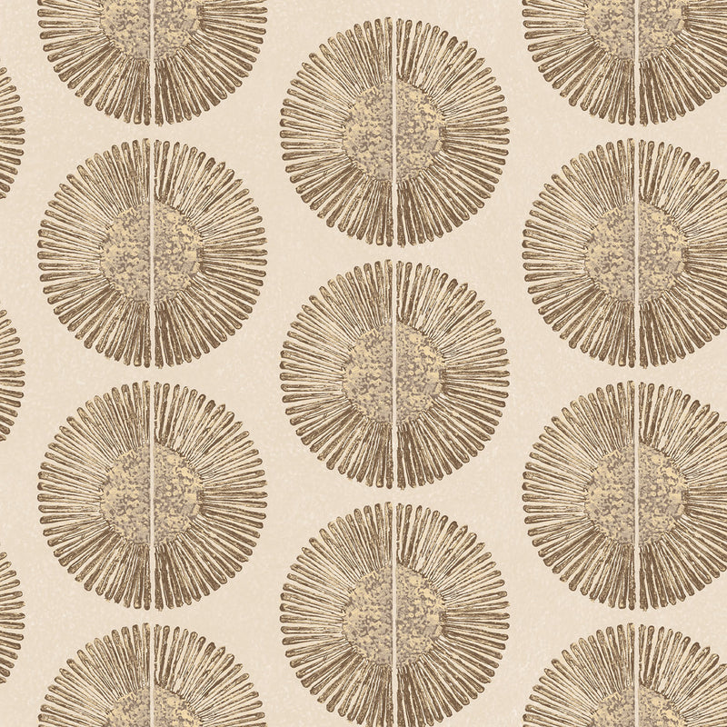 media image for Soleil Wallpaper in Brown, Gold from the Bazaar Collection by Galerie Wallcoverings 230