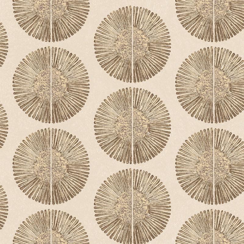 media image for Soleil Wallpaper in Brown, Gold from the Bazaar Collection by Galerie Wallcoverings 230