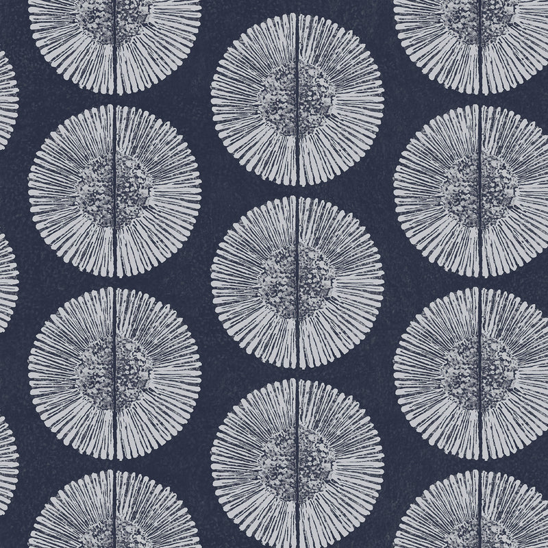 media image for Soleil Wallpaper in Navy, White from the Bazaar Collection by Galerie Wallcoverings 269