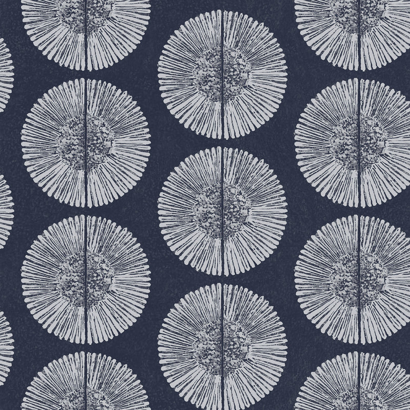 media image for Soleil Wallpaper in Navy, White from the Bazaar Collection by Galerie Wallcoverings 231