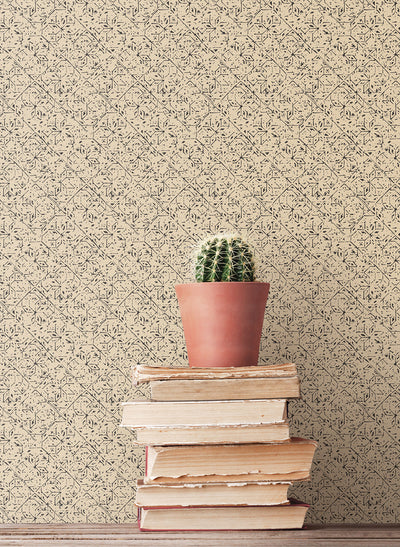 product image for Tangier Tile Wallpaper in Black, Light Ochre from the Bazaar Collection by Galerie Wallcoverings 39