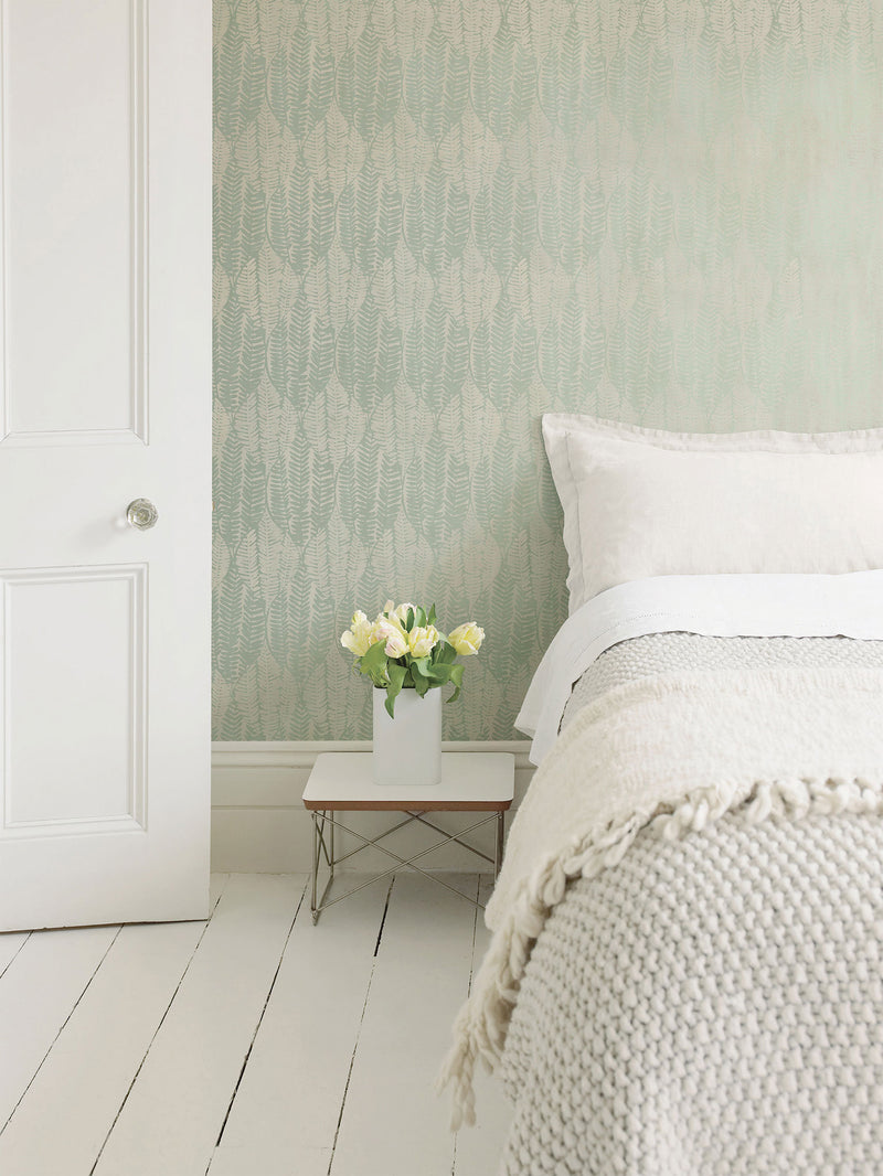 media image for Wasabi Leaves Wallpaper in Wasabi from the Bazaar Collection by Galerie Wallcoverings 256