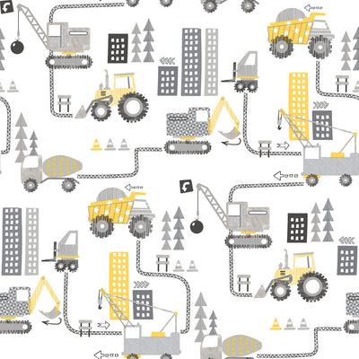 product image for Construction Yellow Wallpaper from the Tiny Tots 2 Collection by Galerie Wallcoverings 84