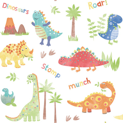 product image of sample dinosaurs primary wallpaper from the tiny tots 2 collection by galerie wallcoverings 1 578