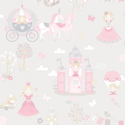 product image for Fairytale Grey/Pink Wallpaper from the Tiny Tots 2 Collection by Galerie Wallcoverings 97