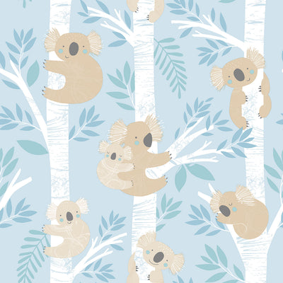 product image for Koalas Light Blue/Glitter Wallpaper from the Tiny Tots 2 Collection by Galerie Wallcoverings 13