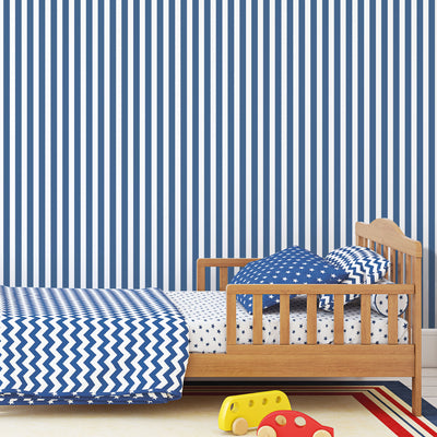 product image for Regency Stripe Cobalt Wallpaper from the Tiny Tots 2 Collection by Galerie Wallcoverings 82