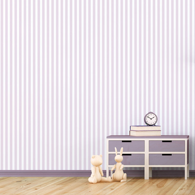 media image for Regency Stripe Light Purple Wallpaper from the Tiny Tots 2 Collection by Galerie Wallcoverings 239