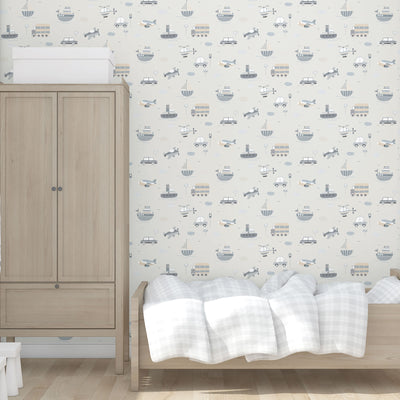 product image for Transportation Greige/Tan Wallpaper from the Tiny Tots 2 Collection by Galerie Wallcoverings 94