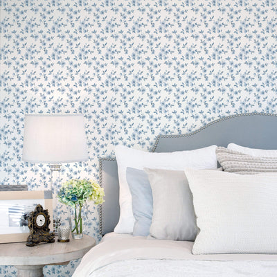 product image for Anemone Mini Blue Wallpaper from the Secret Garden Collection by Galerie Wallcoverings 20